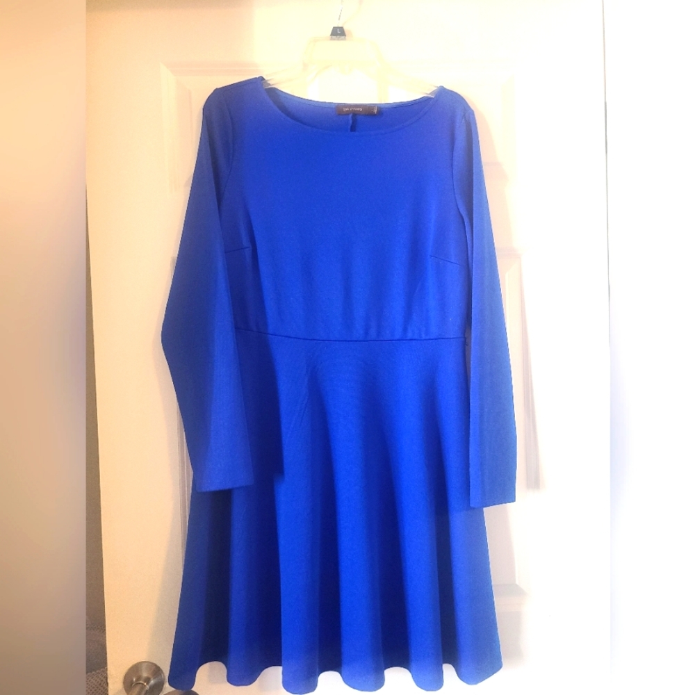 Long sleeve royal blue limited dress
